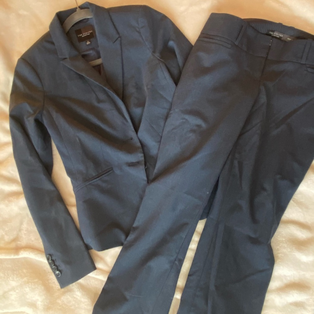 Blue gray 2 piece suit